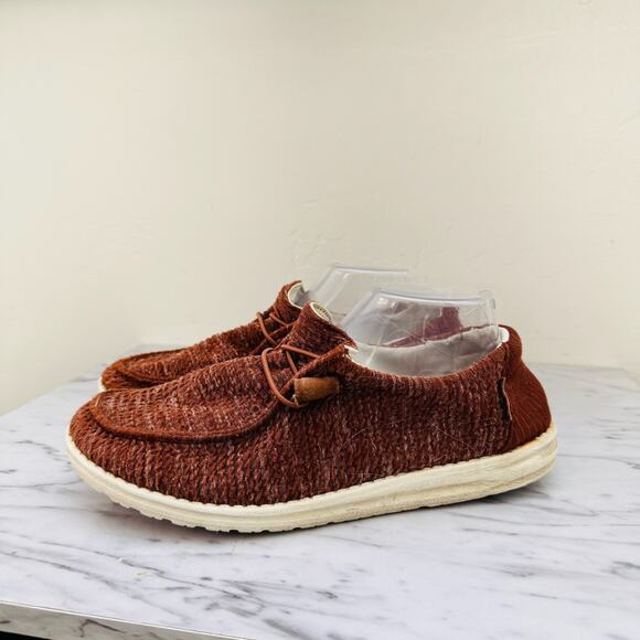 Hey Dude Shoes - Hey Dude Wendy Stretch Rust Slip On Shoes Women’s Size 10